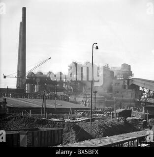 Tschechoslowakei Kladno 1947.  Kladno-Eisen-Fabrik, die von den ursprünglichen Besitzern in konfisziert wurde, so genannten Beneš-Dekrete wurde Stockfoto