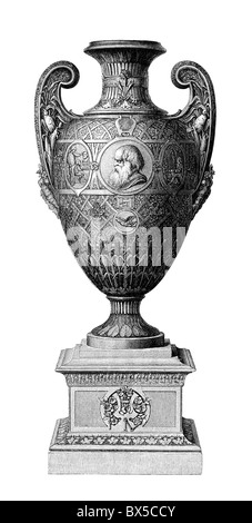 19. Jahrhundert Gravur Darstellung der Bryant Vase. Stockfoto