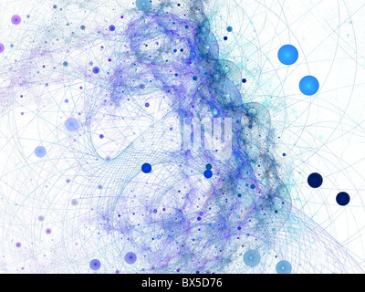 Abstrakt, Digital gerenderten Galaxie im Weltall auf weiß. Stockfoto