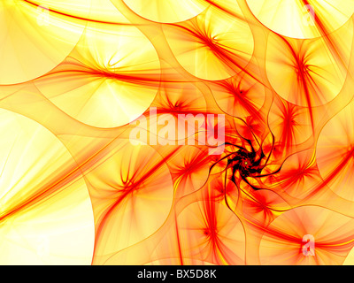Digital gerendert hochwertige blaue abstrakte Fraktal Wirbel im Raum. Stockfoto