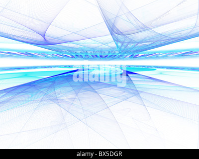 Abstrakte Digital gerenderten Horizont Cyberspace Fraktal. Gut als Hintergrund oder Wallpaper. Stockfoto