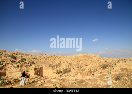 Israel, Rehovot in der Negev-Wüste auf der Weihrauchstrasse Nabatran bleibt der byzantinischen Stadt Stockfoto