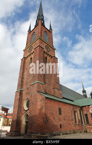 Turm der Kirche Riddarholmen in Stockholm, Grabstätte der schwedischen Könige Stockfoto