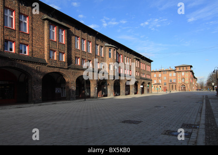 Nikiszowiec - Bezirk von Katowice - einzigartigen Anfang des 20. Jahrhunderts Architektur. Oberschlesien, Polen. Stockfoto