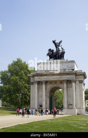 Wellington Arch, Hyde Park Corner, London, England, Vereinigtes Königreich, Europa Stockfoto