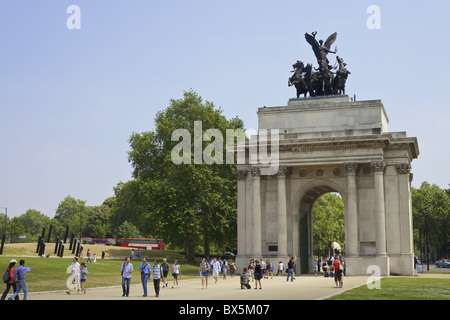 Wellington Arch, Hyde Park Corner, London, England, Vereinigtes Königreich, Europa Stockfoto