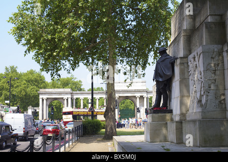 Königliche Artillerie Memorial, Hyde Park Corner, London, England, Vereinigtes Königreich, Europa Stockfoto