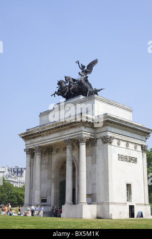 Wellington Arch, Hyde Park Corner, London, England, Vereinigtes Königreich, Europa Stockfoto