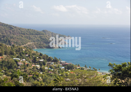 Mann des Krieges Bay, Charlotteville, Tobago, Trinidad und Tobago, West Indies, Karibik, Mittelamerika Stockfoto