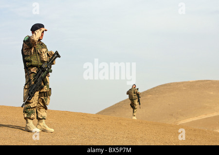 Ein Bundeswehr-Soldaten der ISAF-Patrouille, Mazar-e Sharif, Afghanistan Stockfoto