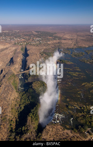 Viktoriafälle, UNESCO-Weltkulturerbe, Zambesi River an der Grenze zwischen Sambia und Simbabwe, Afrika Stockfoto