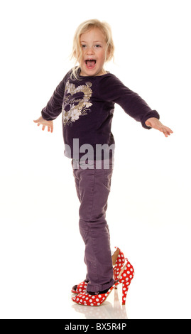 glückliches Mädchen für sechs Jahre alte causasian Stockfoto