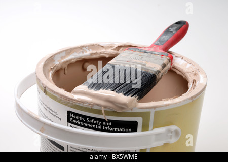 Pinsel und Farbe. Stockfoto