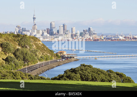 Okahu Bucht und Skyline, Auckland, Nordinsel, Neuseeland, Pazifik Stockfoto