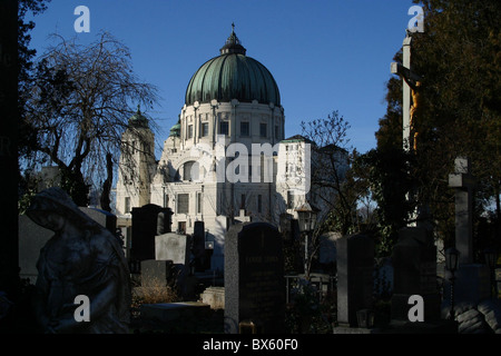 Dr.-Karl-Lueger-Gedaechtniskirche auf Wiens Zentralfriedhof - Wien, Wien, Österreich. Oesterreich Stockfoto