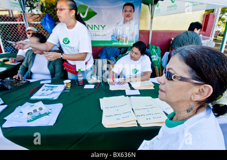 Party Anhänger kommunale Wahlen San José in Costa rIca Stockfoto