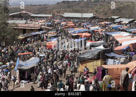 Der Markt von Lalibela, Amhara Region, Äthiopien, Afrika Stockfoto