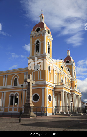 Kathedrale de Granada, Park Colon, Park Central, Granada, Nicaragua, Mittelamerika Stockfoto