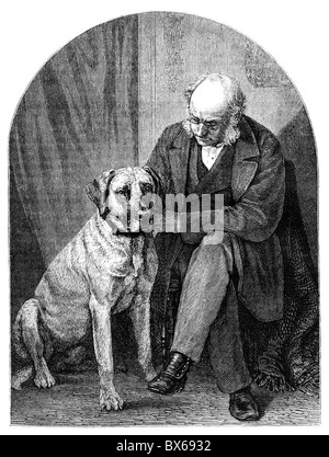 Dr. John Brown (22. September 1810 – 11. Mai 1882) war ein schottischer Arzt und Essayist. Aus einer Zeitschrift 1876. Stockfoto