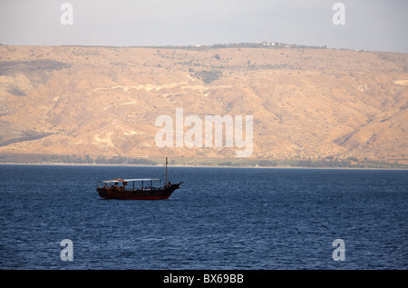 Boot auf dem See Genezareth, Israel, Nahost Stockfoto