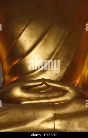 Detail der Mudra, Buddha Statue, Paris, Frankreich, Europa Stockfoto