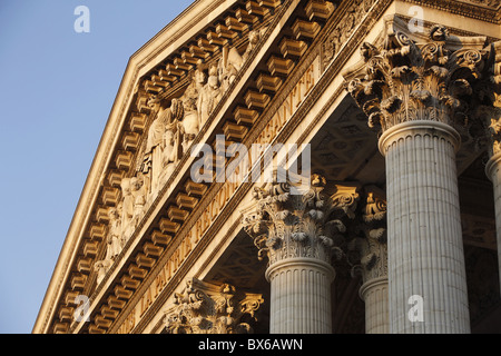 Giebel und korinthischen Säulen des Pantheon, Paris, Frankreich, Europa Stockfoto