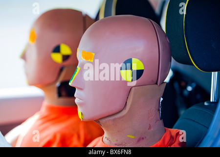 Dummy, Dummies, crash-Test, Skoda Superb, Verkehrsunfall Stockfoto