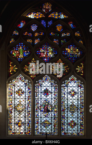 Thomas Becket Glasfenster aus um 1320, Christ Church College Cathedral, Oxford, Oxfordshire, England, UK Stockfoto