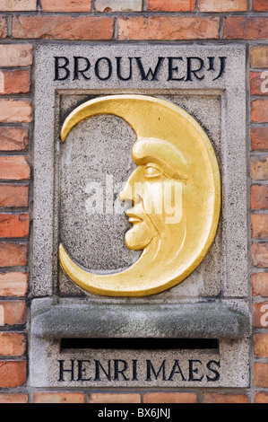 Henri Maes belgisches Bier, Brauerei, Altstadt, UNESCO-Weltkulturerbe, Brügge, Flandern, Belgien, Europa Stockfoto