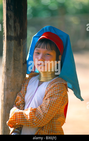 Padaung Mädchen, Inle-See, Shan State in Myanmar (Burma), Asien Stockfoto