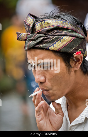 Festlichkeit im Tirta Empur Tempel während balinesische Neujahr, Bali, Indonesien Stockfoto