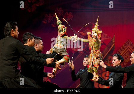 Puppentheater, Aksra Theater, Bangkok, Thailand, Südostasien, Asien Stockfoto