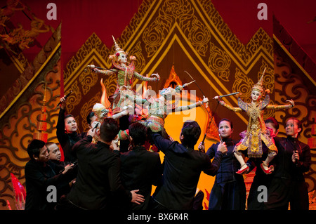 Puppentheater, Aksra Theater, Bangkok, Thailand, Südostasien, Asien Stockfoto