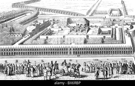 Geographie / Reisen, Italien, Rom, Thermen von Caracalla, erbaut 212 - 216, Rekonstruktion, Holzstich, 19. Jahrhundert, , zusätzliche-Rechte-Clearences-nicht vorhanden Stockfoto