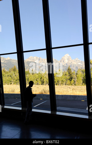 Neues Besucherzentrum, Grand-Teton-Nationalpark, Wyoming, USA (MR) Stockfoto