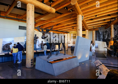 Neues Besucherzentrum, Grand-Teton-Nationalpark, Wyoming, USA Stockfoto