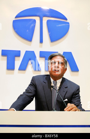 Ratan N. Tata während dem 79. internationalen Autosalon in Genf, Dienstag, 3. März 2009.  (CTK Foto/Rene Fluger) Stockfoto