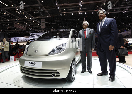Ratan N. Tata, Ravi Kant, Tata Nano, Auto Stockfoto