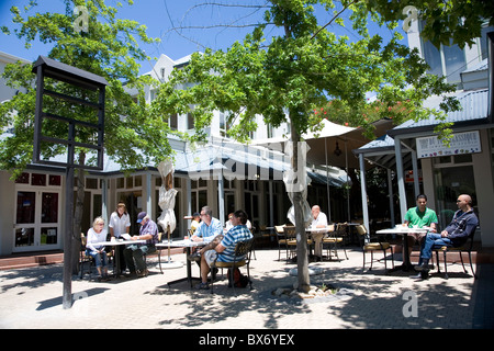 Alfresco Restaurant in Franschhoek - Kapstadt Stockfoto