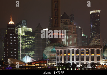 Moderne Gebäude in Pudong, Shanghai China Stockfoto