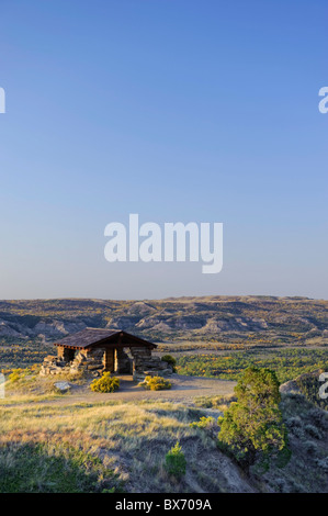 Little Missouri River und Flussschleife übersehen, Theodore-Roosevelt-Nationalpark (North Unit), North Dakota, USA Stockfoto