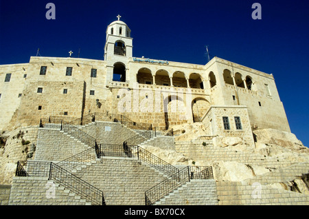 Tritt auf zum Patriarchalkloster Lady of Saidnaya, Syrien. Stockfoto