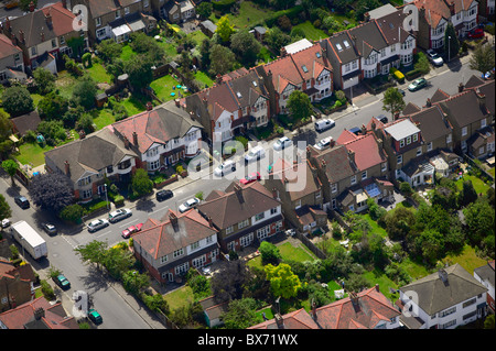 Luftaufnahme der Vorort von East London Thames Gateway London UK. Stockfoto