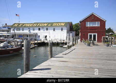 Hafen, Shelter Island-Sund, Greenport, Long Island, North Fork, New York, Vereinigte Staaten von Amerika, Nordamerika Stockfoto