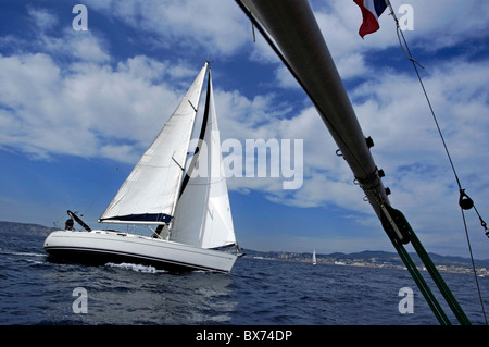 Frankreich Marseille zwei Segelboote Segeln Stockfoto