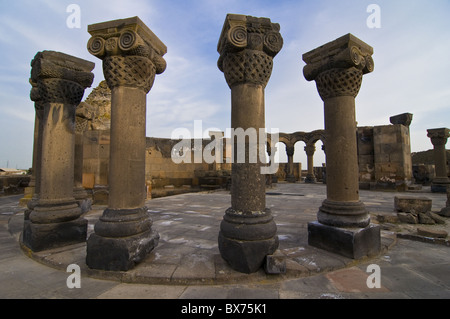 Zvarnots Dom, UNESCO-Weltkulturerbe, Zvartnots, Armenien, Kaukasus, Zentralasien, Asien Stockfoto