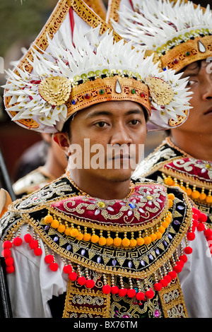 Festlichkeit im Tirta Empur Tempel während balinesische Neujahr, Bali, Indonesien Stockfoto