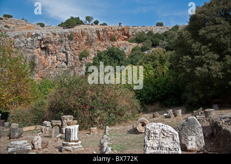 Die verlassene Stadt von Cäsarea Philippi. Stockfoto