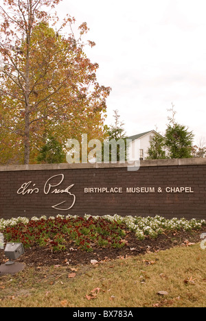 Elvis Presley Birthplace Museum Kapelle Tupelo Mississippi USA Stockfoto