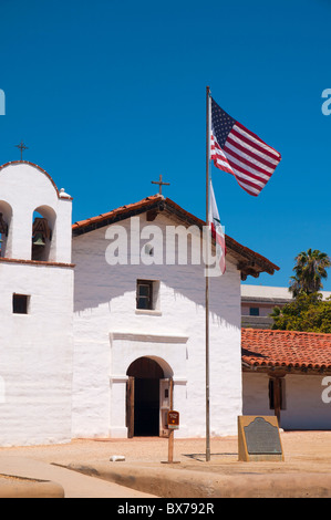 Presidio Kapelle, El Presidio de Santa Barbara, Santa Barbara, California, Vereinigte Staaten von Amerika, Nordamerika Stockfoto